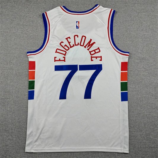 V. J. Edgecombe #77 Philadelphia 76ers White City Edition Swingman Embroidered Jersey