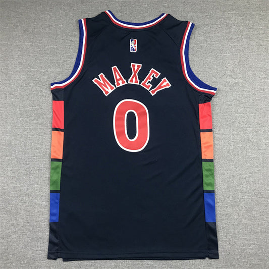Tyrese Kendrid Maxey #0 Philadelphia 76ers City Edition Swingman Embroidered Jersey