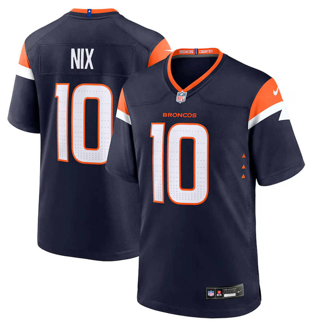 Bo Nix #10 Denver Broncos Jersey