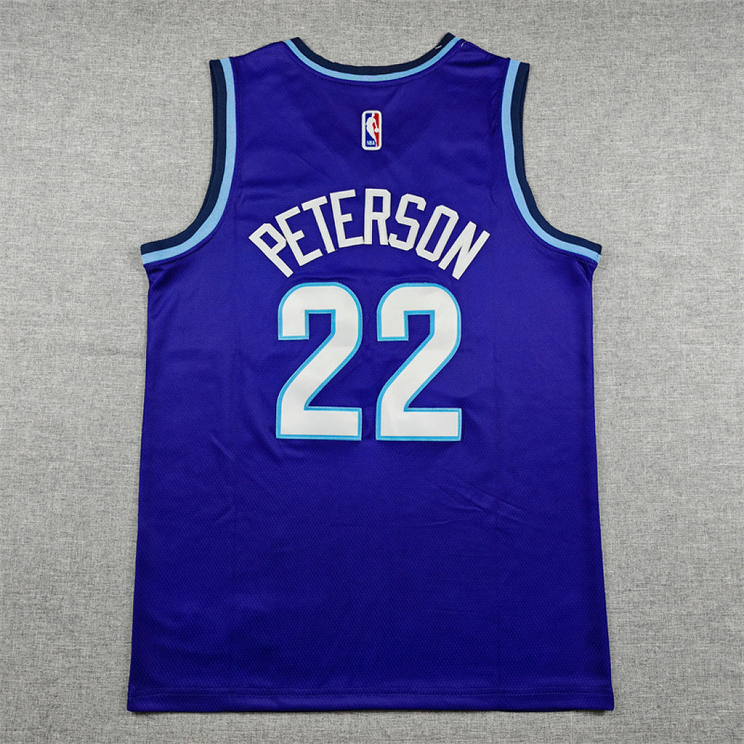 Utah Jazz Darryn Peterson #22 Purple Jersey – Embroidered