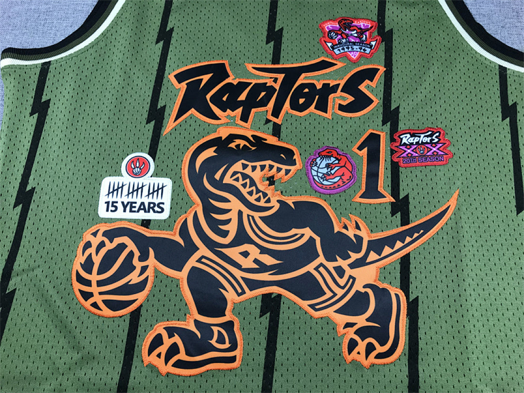 Tracy McGrady #1 Toronto Raptors 1998-99 Throwback Embroidered Jersey