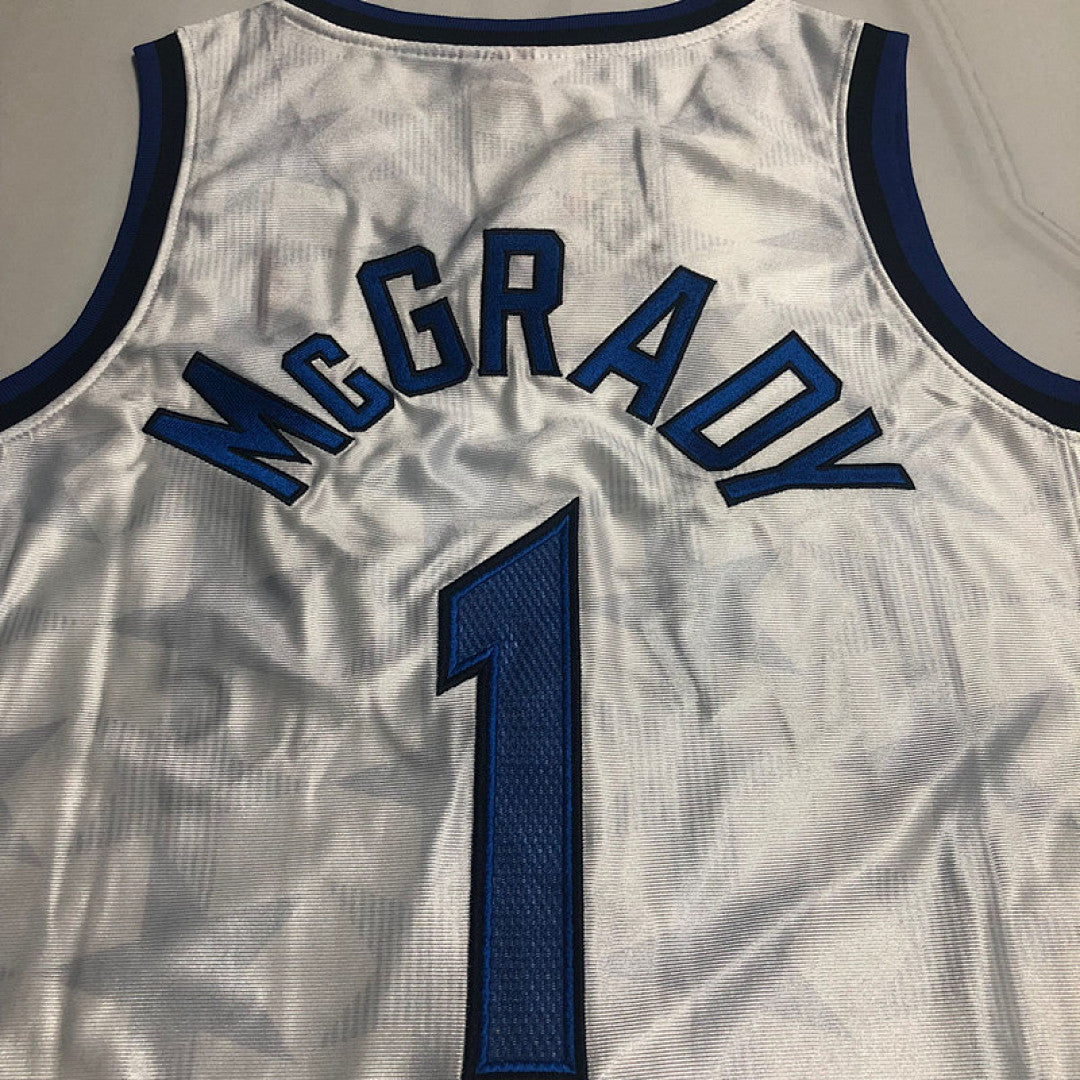 Tracy McGrady #1 Orlando Magic 2000-01 White Thorwback Embroidered Jersey
