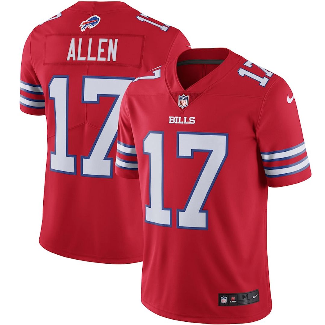 Josh Allen #17 Buffalo Bills red Jersey