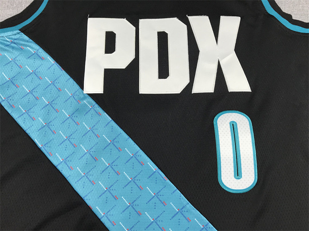 Damian Lillard#0 Portland Trail Blazers City Edition Swingman Embroidered Jersey