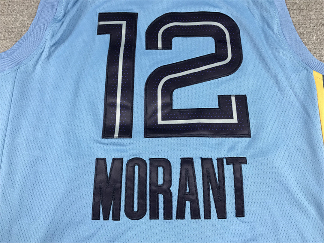 Ja Morant# 12 Memphis Grizzlies 2023 City Edition Swingman Embroidered Jersey