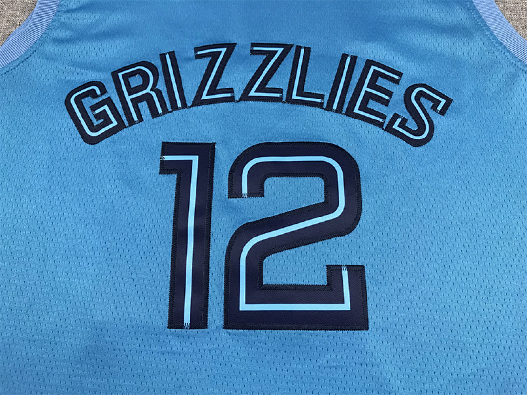 Ja Morant# 12 Memphis Grizzlies 75th Anniversary Embroidered Jersey