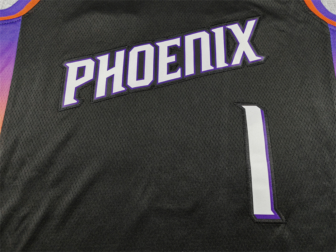 Devin Booker #1 Phoenix Suns Black City Edition Swingman Embroidered Jersey