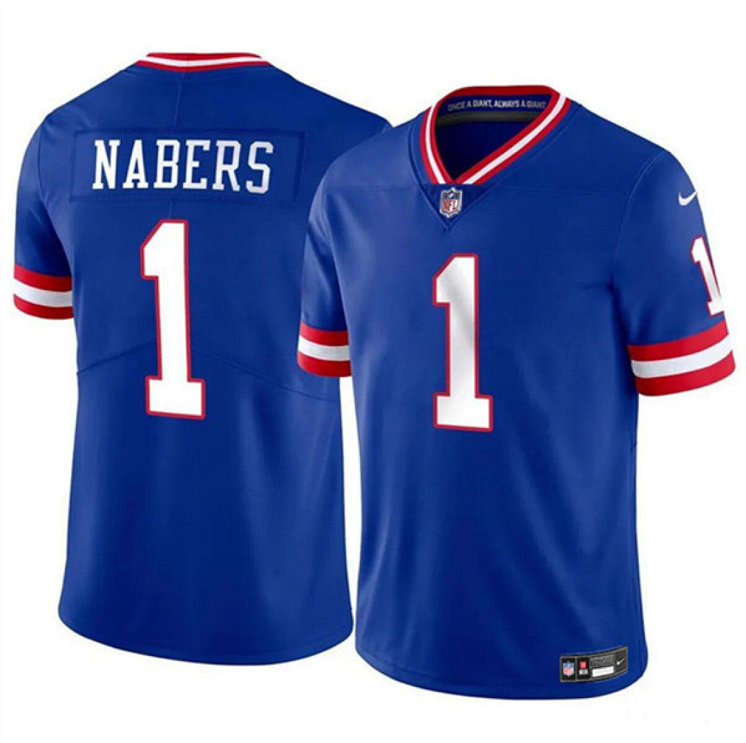 Malik Nabers #1 New York Giants Jersey