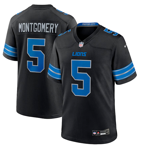 David Montgomery #5 Detroit Lions black Jersey