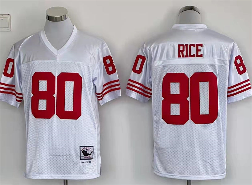 San Francisco 49ers White Vintage#80 RICE Jersey