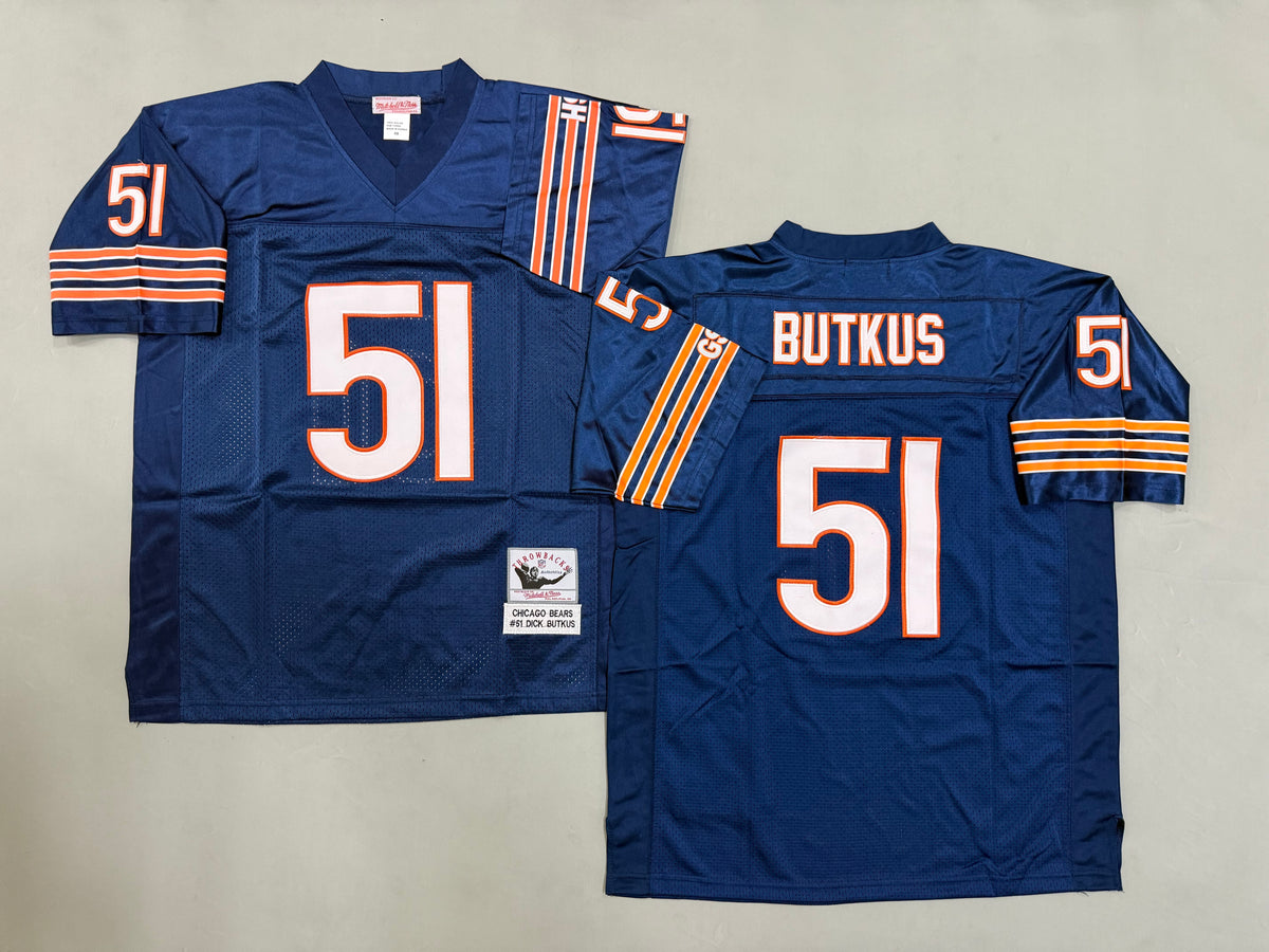 Mens Dick Butkus#51 Chicago Bears Vintage Throwback Jersey