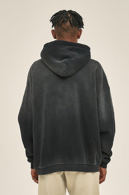 360GSM Sun Fade Distressed Washed Hoodie