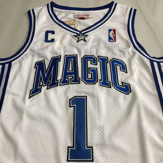 Orlando Magic Tracy McGrady #1 white Throwback Jersey - Dense Embroidery
