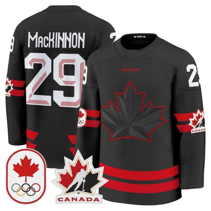 Nathan MacKinnon Canada 2026 Olympic Jersey - Black