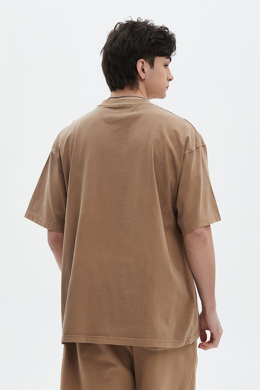250GSM Pigment Dyed Washed Tee