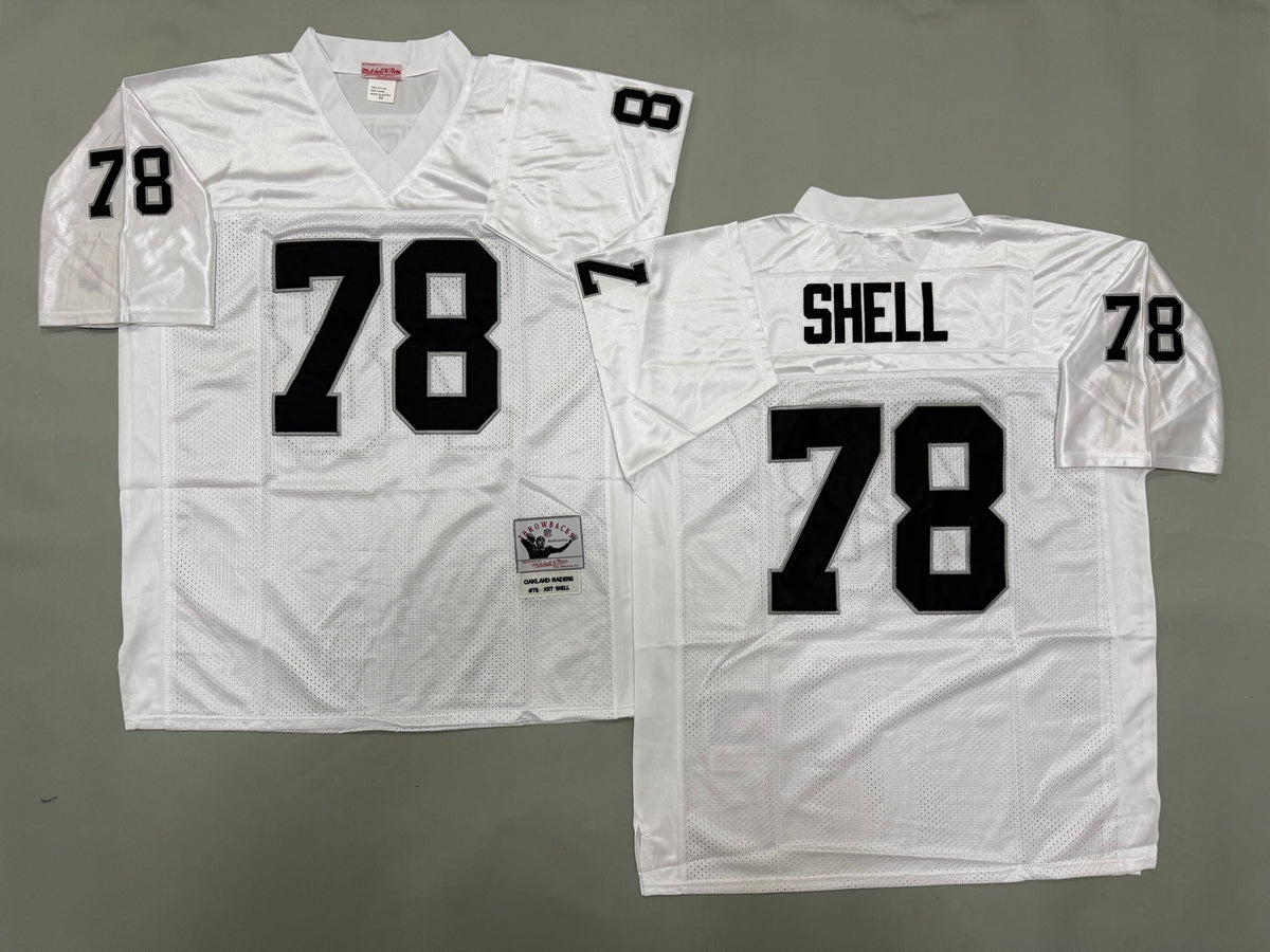Mens Art Shell#78 white Los Angeles Raiders Vintage Throwback Jersey