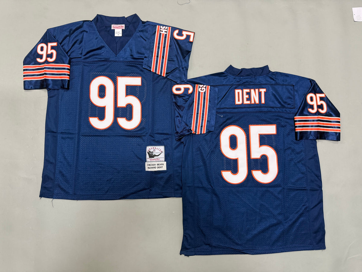 Mens Richard Dent #95 Chicago Bears Blue Vintage Throwback Jersey