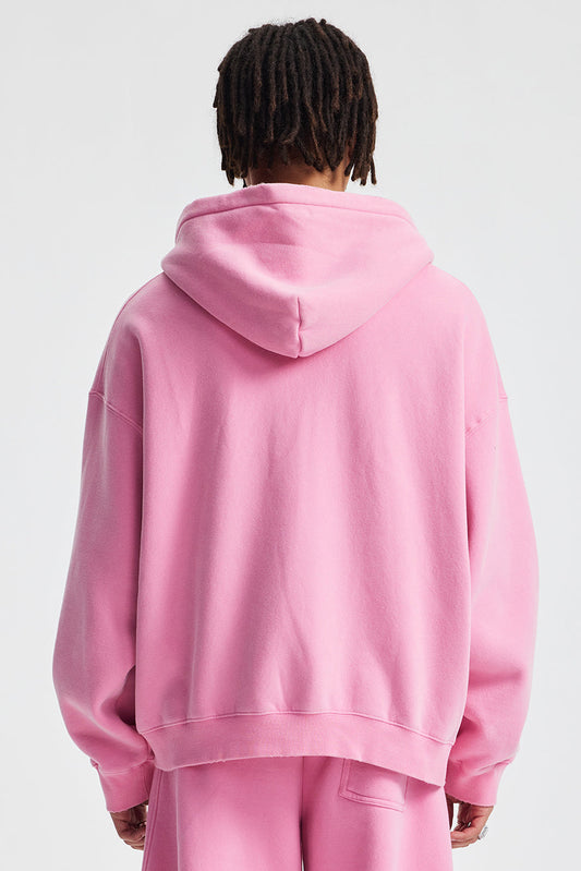 370GSM Pigment Dyed Fleece Boxy Hoodie