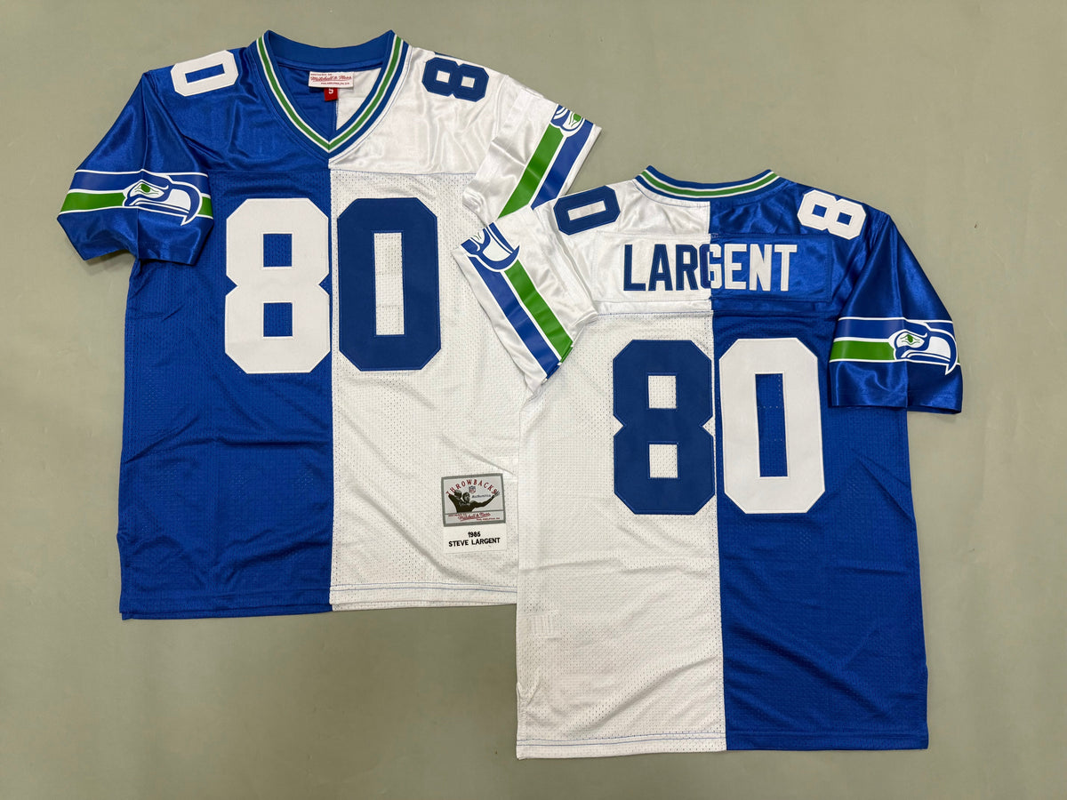 Mens Steve Largent#80 Seattle Seahawks Vintage Throwback Jersey