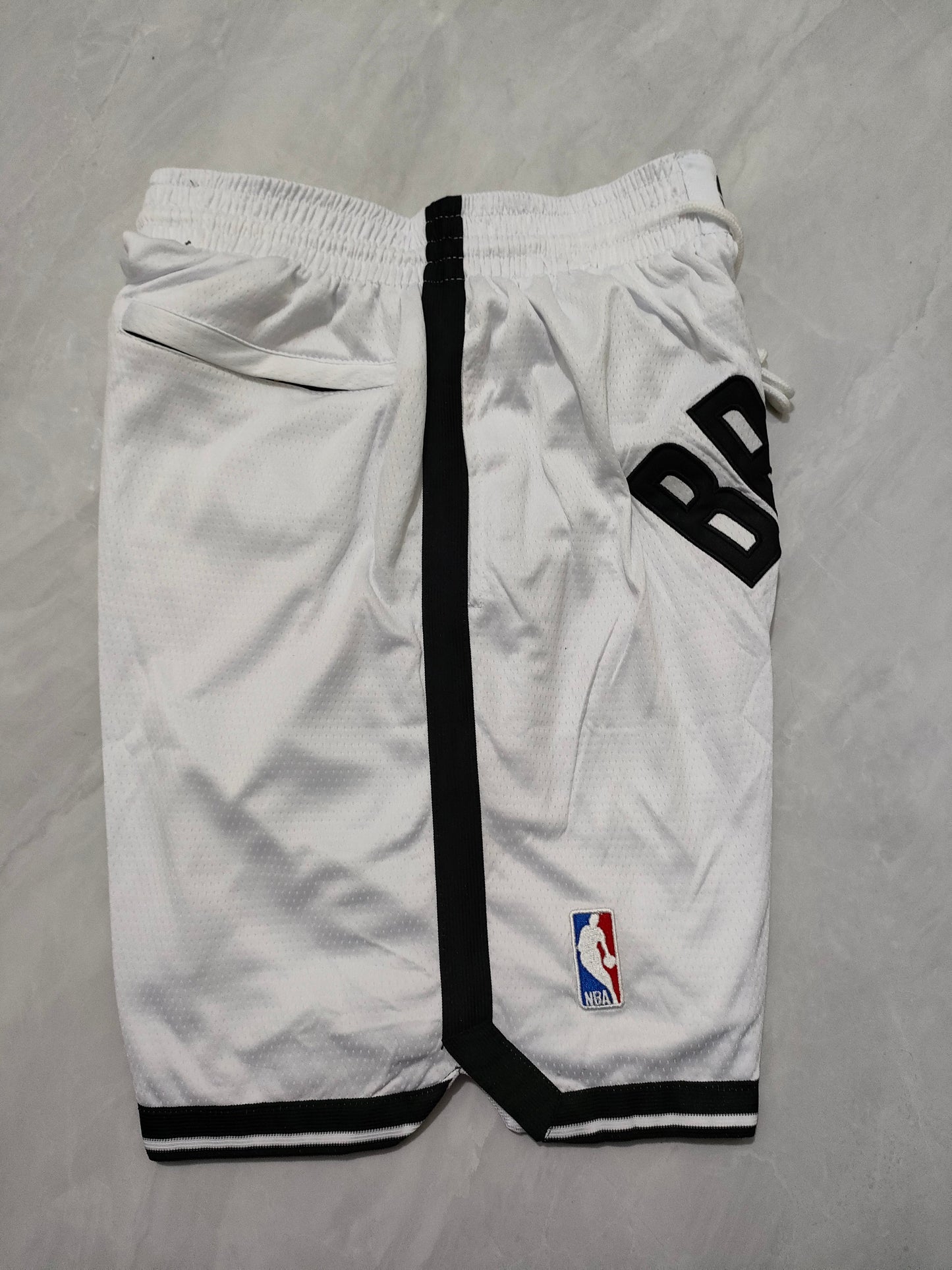 Brooklyn Nets White Regular Pocket Shorts