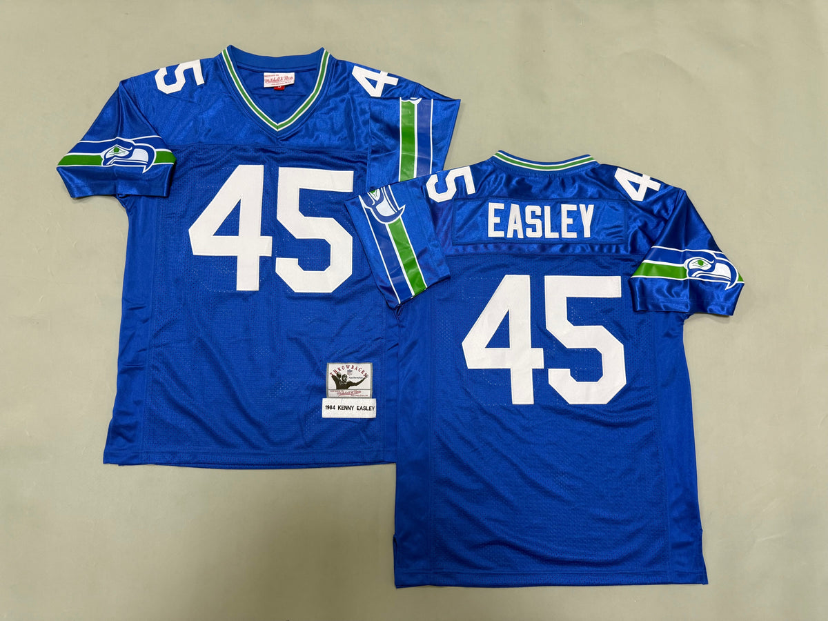 Mens Kenny Easley#45 Seattle Seahawks Vintage Throwback Jersey