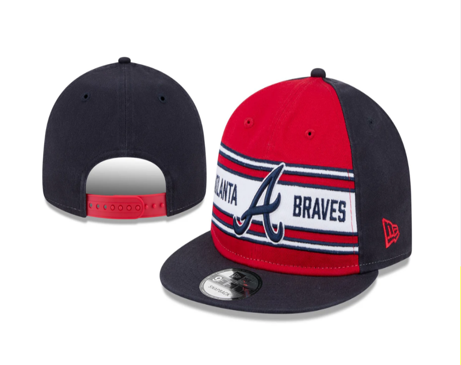 Atlanta Braves stripes Snapback Cap
