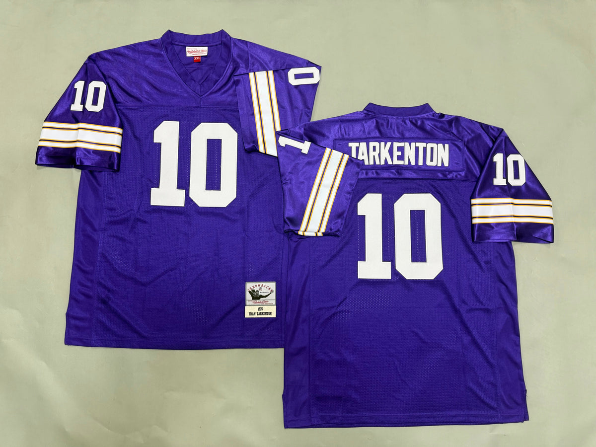Mens Fran Tarkenton#10 Minnesota Vikings Vintage Throwback Jersey