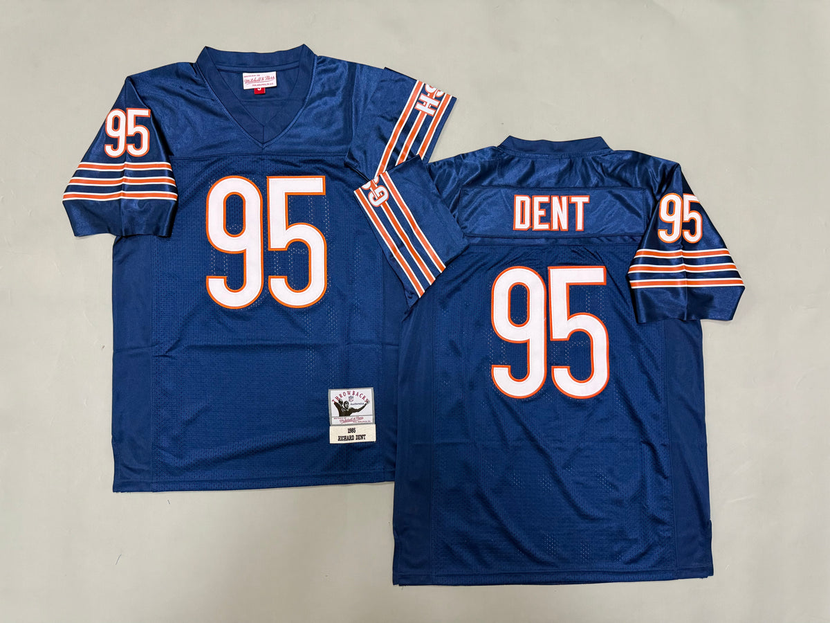 Mens Richard Dent #95 Chicago Bears Blue 1985 Vintage Throwback Jersey