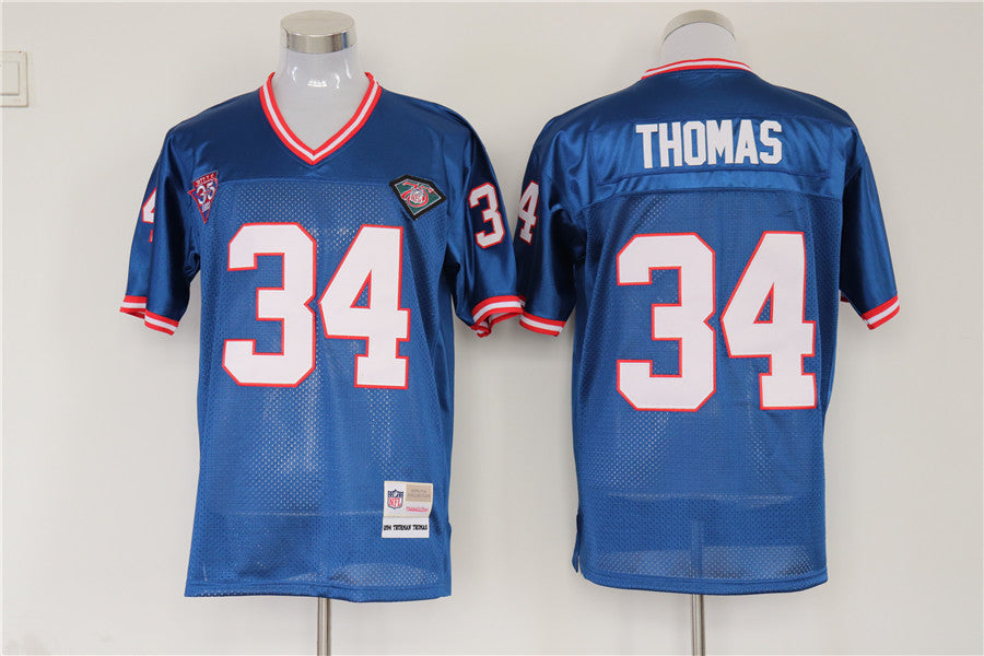 Buffalo Bills Blue Vintage #34 THOMAS Jersey