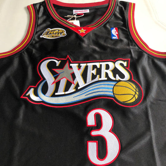 Allen Iverson #3 black 2000-01 Throwback Jersey - Dense Embroidery