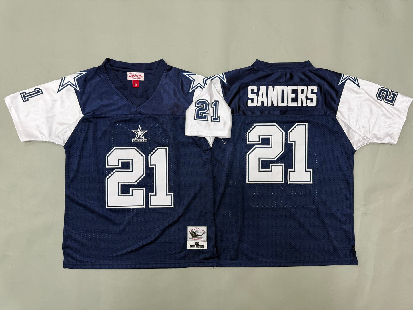 Youth Deion Sanders #21 Dallas Cowboys Navy Vintage Throwback Jersey