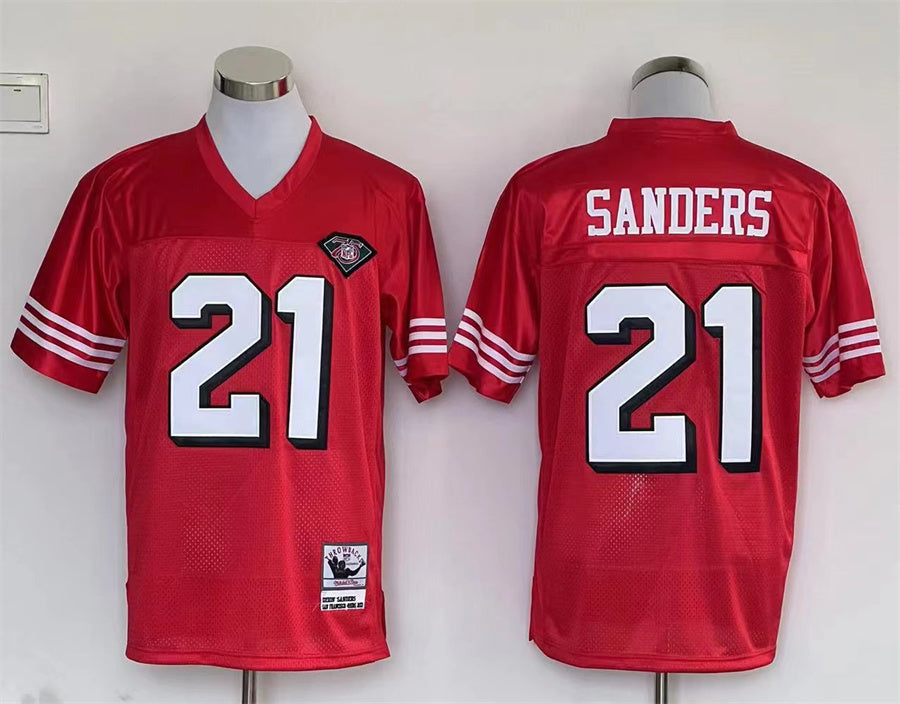 San Francisco 49ers Red Vintage#21 SANDERS Jersey