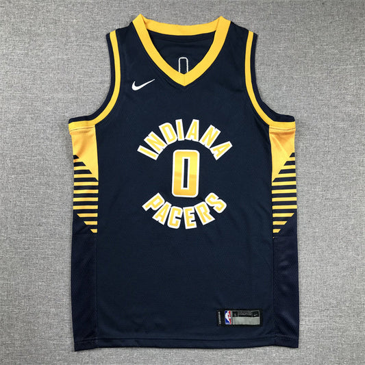 Youth Tyrese Haliburton Indiana Pacers #0 Embroidered Jersey