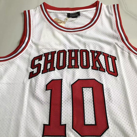 Slam Dunk Shohoku #10 Throwback Jersey - Dense Embroidery