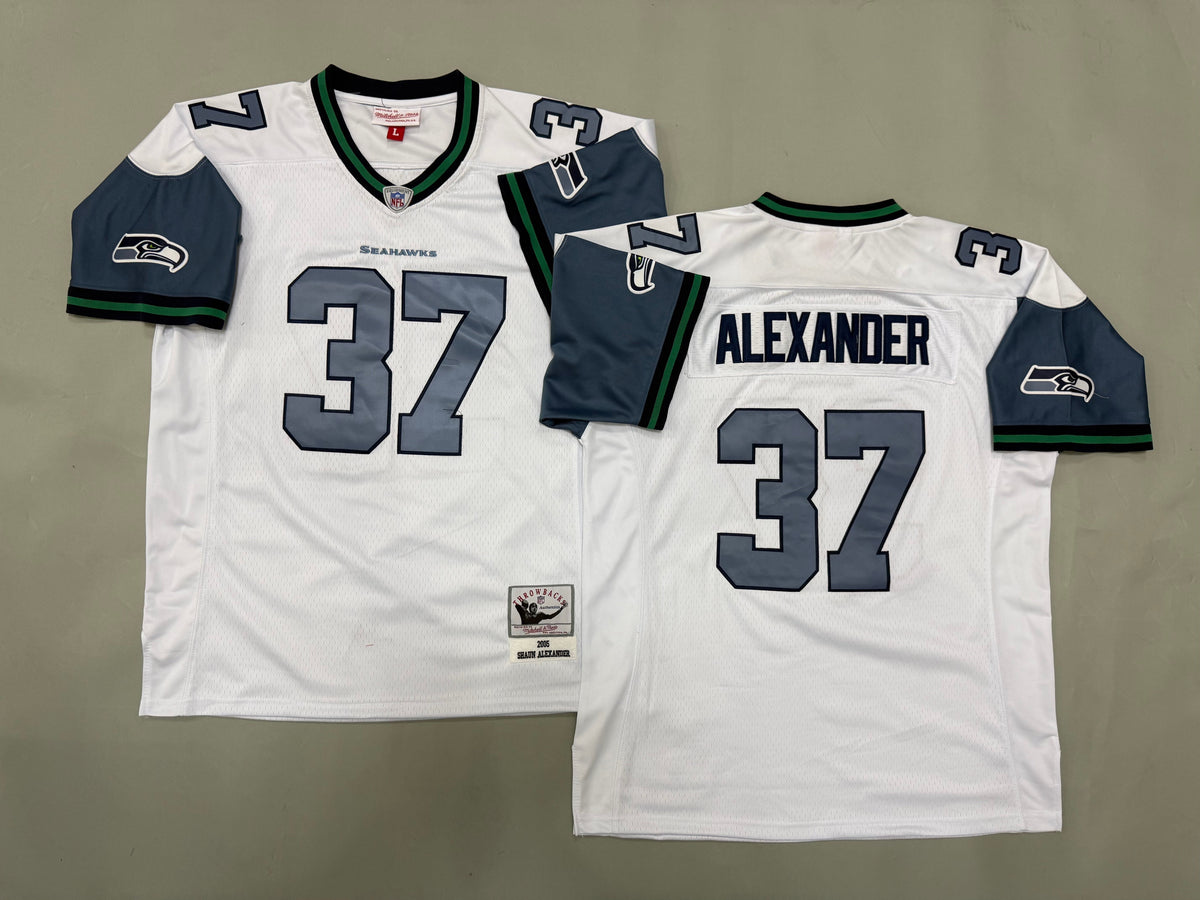 Mens Shaun Alexander#37 Seattle Seahawks Vintage Throwback Jersey