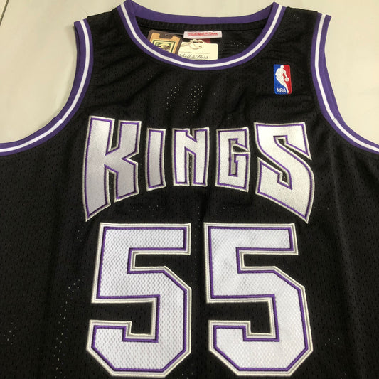 Sacramento Kings Jason Williams #55 black Throwback Jersey - Dense Embroidery
