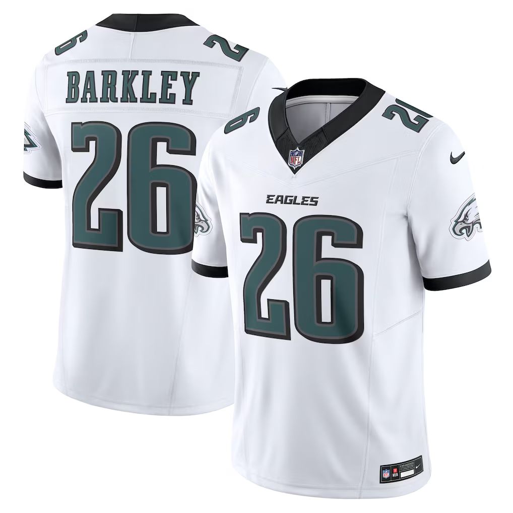 Saquon Barkley #26 Philadelphia Eagles White Vapor F.U.S.E. Limited Jersey