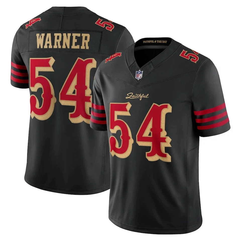 Fred Warner #54 San Francisco 49ers Black 2025 Rivalries Collection Game Limited Jersey