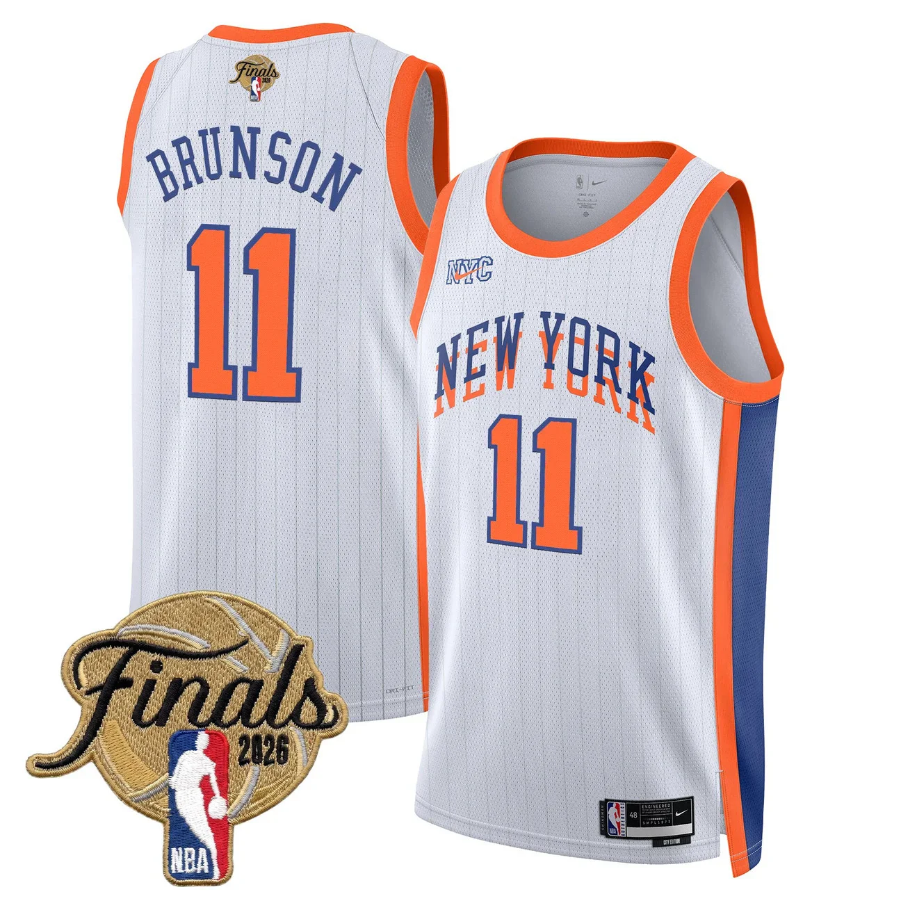 Jalen Brunson #11 New York Knicks 2026 Finals Swingman 23-24 City Jersey - All Stitched