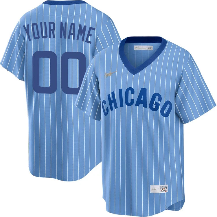 Custom Chicago Cubs 1978 Cooperstown Jersey - Light Blue