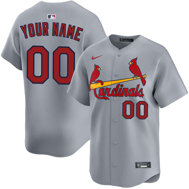 Custom St. Louis Cardinals Away Jersey - Gray