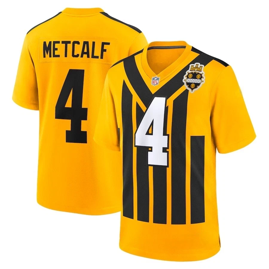 DK Metcalf #4 Pittsburgh Steelers Yellow Game Jersey