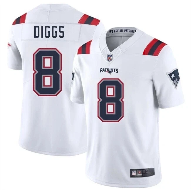 Stefon Diggs #8 New England Patriots White Vapor F.U.S.E. Limited Jersey