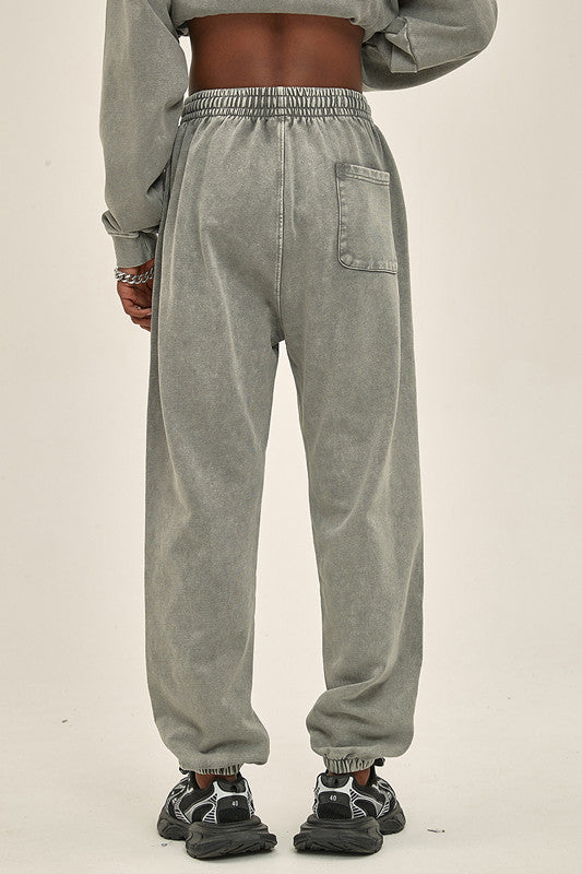 100% Cotton 420GSM Washed Sweatpants