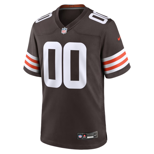 Custom Cleveland Browns Brown Game Jersey