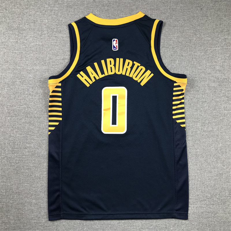 Youth Tyrese Haliburton Indiana Pacers #0 Embroidered Jersey
