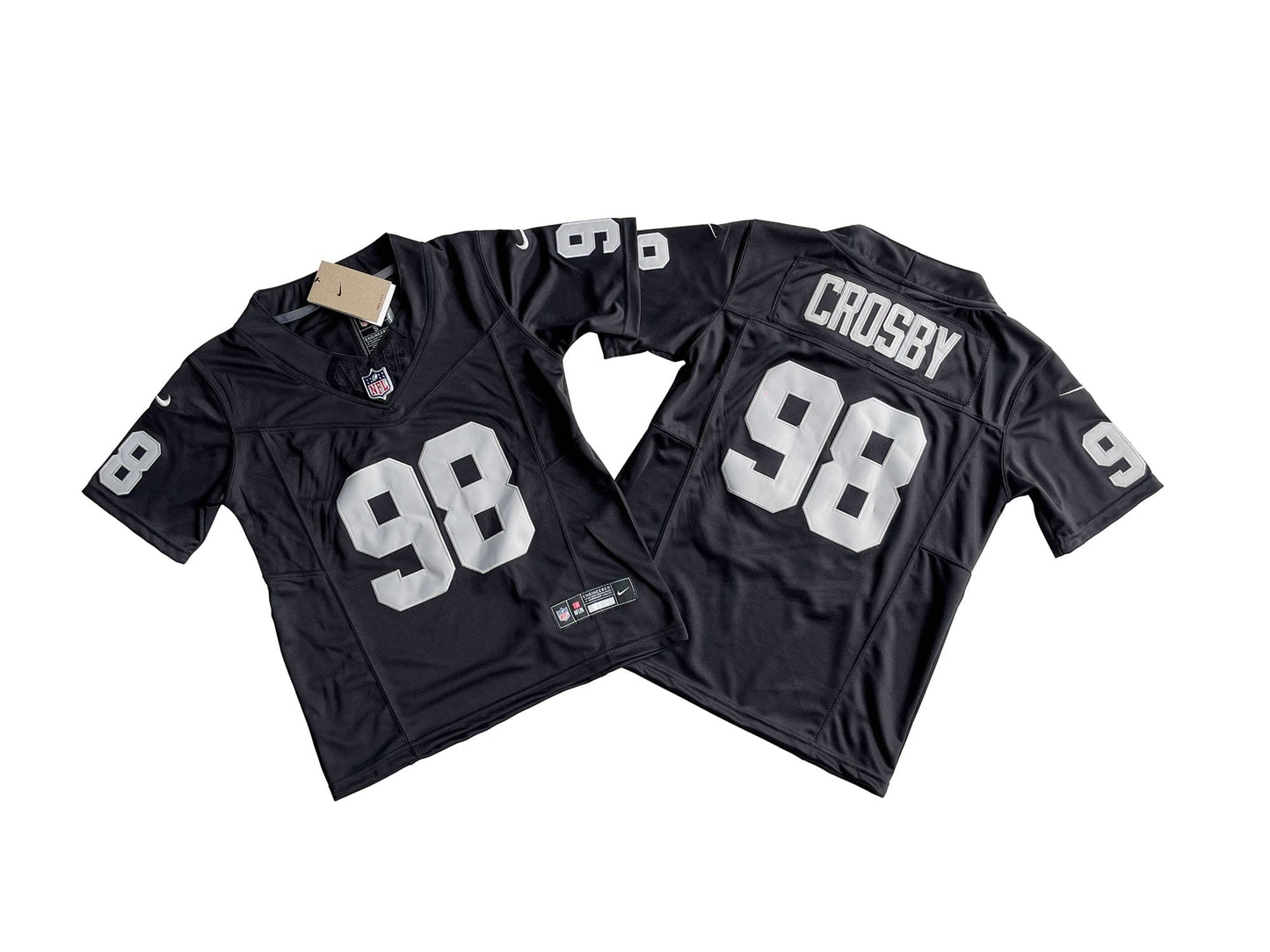 Las Vegas Raiders 98# Maxx Crosby Youth Vapor F.U.S.E. Limited Jersey