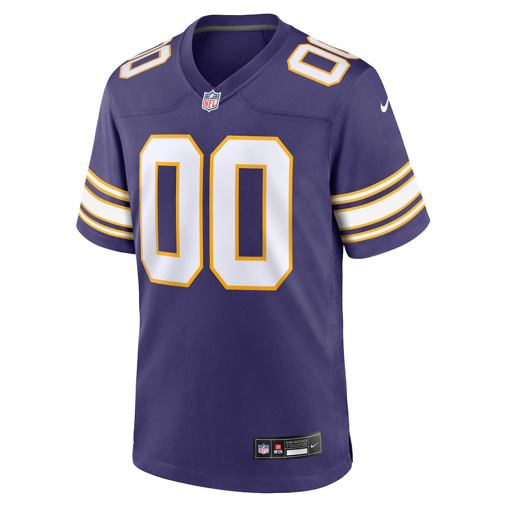 Custom Minnesota Vikings Purple Game Jersey