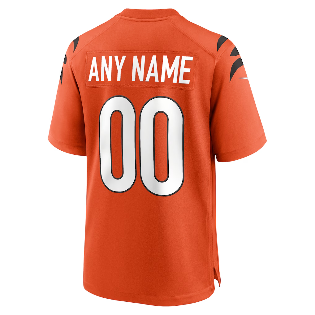 Custom Cincinnati Bengals Orange Game Jersey