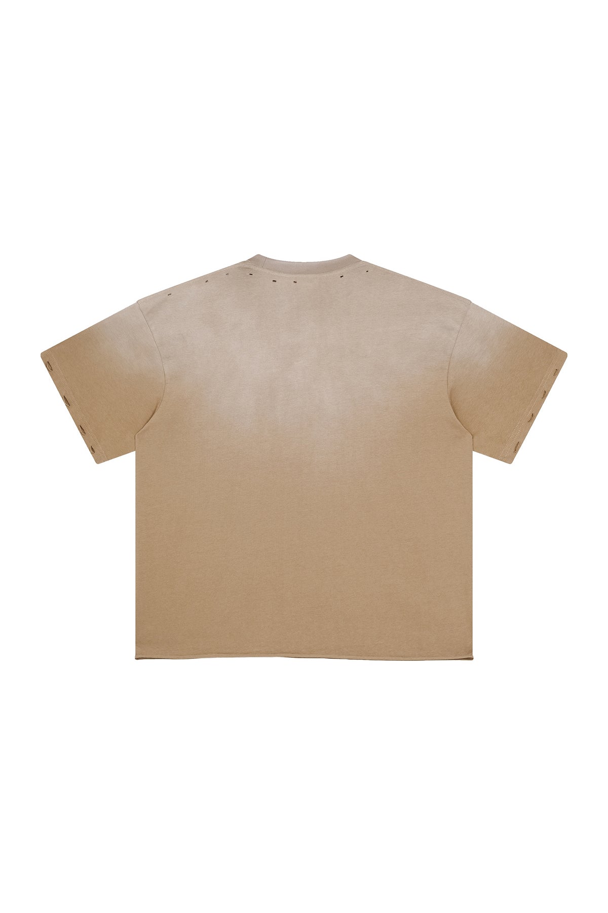 250GSM Gradient Spray Washed Distressed Tee